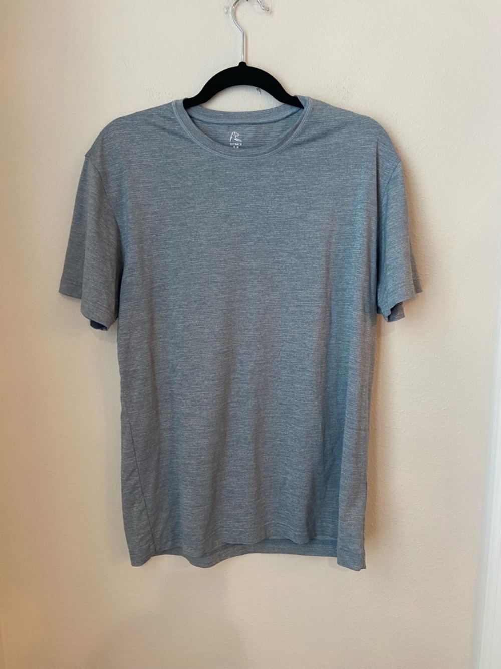Rhoback Performance T-Shirt Blue Heather Short Sleeve Athletic Tee Size M